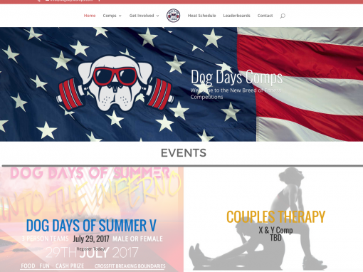 Dog Days Comps | Fitness Competition Website Design